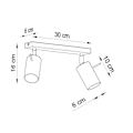 Miniatyrbillede 4 af 4: Ring Loftslys 2 LED Spot Moderne Loft Design til Soveværelse Stue Trapper Korridor - Sort