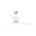 Miniatyrbillede 2 af 2: MINI ETERFAN FARO 32025 Loftsventilator mat hvid/transparent med DC motor NEGRO