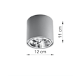 Miniatyrbillede 4 af 6: TIUBE GU10 LED Loftslampe Modern Loft BOHO Design Korridor - Grå