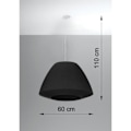 Miniatyrbillede 4 af 4: Pendel - SOLLUX - BELLA - Classic Black Dome - E27 - 3 lys - 60W
