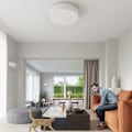 Miniatyrbillede 6 af 6: Loftslampe SKALA 80 E27 Moderne Hvid Stof SOLLUX