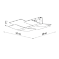 Miniatyrbillede 4 af 5: Dekorativ loftslampe - SOLLUX - Celia - Hvid - 3x E27 - Moderne design - Indbygget