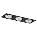 Miniatyrbillede 2 af 3: Indbygget lysarmatur - Argon - OLIMP Plus - Sort struktur - LED - Triple - GU10
