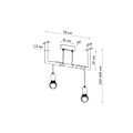 Miniatyrbillede 4 af 6: SALAMANCA 2 E27 LED Pendel Moderne Loft BOHO Design Korridor - Sort