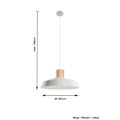 Miniatyrbillede 4 af 4: AFRA E27 LED pendel Modern Loft Boho Design Corridor - Hvid - SOLLUX - 1 pære - E27 - 10 Watt - A++ - E