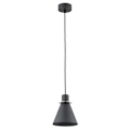 Miniatyrbillede 2 af 6: Argon BEVERLY loftslampe - sort struktur, kromelementer - E27 LED - moderne design