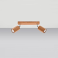 Miniatyrbillede 1 af 4: Zeke 2 SOLLUX Træloftslampe - Brun - 200x50x300 mm - LED - Moderne - Design Trä