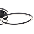 Miniatyrbillede 2 af 4: LED loftslampe, ringdesign, mat sort, L 65,5 cm