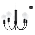 Miniatyrbillede 1 af 6: PICCOLO 5 E27 LED Pendel Moderne Loft BOHO Design Korridor -Sort