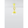Miniatyrbillede 3 af 4: Moderne gul LED pendel - SOLLUX - DIEGO 5 - 5 E27 pærer - 60W - 25x100cm