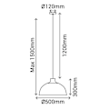 Miniatyrbillede 4 af 4: Suspension - BOHO - D500 - Sort - Rotin - E27 - Indendørs Natur, svart