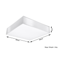 Miniatyrbillede 4 af 4: CLINO 1 E27 LED Væglampe Moderne Loft Design til soveværelse Stue Trapper Korridor - HVID