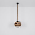 Miniatyrbillede 2 af 4: Pendellampe, hamperov, kugle, sort, H 120 cm, ULLEU