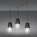 Miniatyrbillede 2 af 3: Emibig LINK Link Cluster Loftslys Sort/Hvid 3x E27