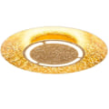 Miniatyrbillede 1 af 2: LED loftslampe, guld, hvid patina, D 50 cm, TABEA