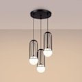Miniatyrbillede 1 af 5: Pendel - Sollux - Brina - Stål - Sort - 3x G9 8W LED