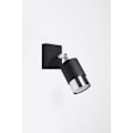Miniatyrbillede 2 af 6: Sollux Lighting Nero Single spot, sort/krom, 1x GU10