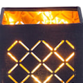 Miniatyrbillede 2 af 2: Tekstil bordlampe, sort guld, højde 25 cm, CLARKE