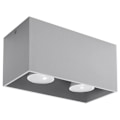 Miniatyrbild 1 av 6: QUAD taklampa - Sollux Lighting - Modern Loft Design - 2 lampor - Aluminium - Grå