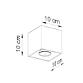 Miniatyrbillede 4 af 4: Plafonnier - SOLLUX - QUAD - Aluminium - Sort - 40W - Moderne Loft Design sort