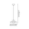 Miniatyrbillede 4 af 4: Side design pendel D20 cm - Sort/Kobber 0,000000 ORO