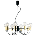 Miniatyrbillede 2 af 2: Moderne AXON lysekrone (8x40W) i sort og guld metal