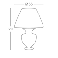 Miniatyrbillede 2 af 3: Bordlampe - KOLARZ - ANFORA - 24 karat guld - stof - moderne design 24 karat guld