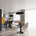 Miniatyrbillede 5 af 6: TECHBREY Pendel Saturno Slim 70 SOLLUX Ø700x1100 mm Sort