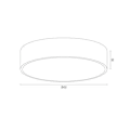 Miniatyrbillede 2 af 2: Argon DARLING LED loftslampe - Sort struktur - 45cm - 5380lm - 3000K