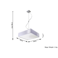 Miniatyrbillede 4 af 4: Suspension HORUS 35 - SOLLUX - Moderne Loft BOHO Design - Grå - 2x E27 - 60W