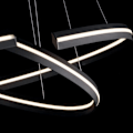 Miniatyrbillede 3 af 4: Ventilator Europa CLARKE LED Loftslys 2 Ringe Sort 4500lm 3000K 80x40+60x30cm