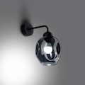Miniatyrbillede 3 af 6: Væglampe - SOLLUX - Fillan - Sort - Stål/Glas - E27 - 60W