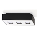 Miniatyrbillede 1 af 6: MONO 3 LED loftslampe - Sollux Lighting - Sort - Industriel - Loft - Multilights