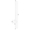 Miniatyrbillede 3 af 3: Argon ASSE Integreret LED Væglampe 60cm - Sort Struktur - 3000K