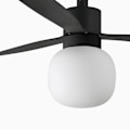 Miniatyrbillede 3 af 4: Loftventilator med lys sort Ø 132 cm AMELIA BALL LED 33761-26 NEGRO