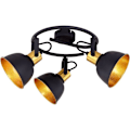 Miniatyrbillede 1 af 4: Loftslampe, rundel, sort guld, justerbar, FILLO