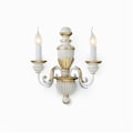 Miniatyrbild 1 av 4: Ideal Lux Firenze AP2, Yta, 2 glödlampor, E14, IP20, Guld, Vit