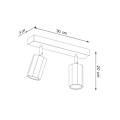 Miniatyrbillede 4 af 4: Zeke 2 SOLLUX Træloftslampe - Brun - 200x50x300 mm - LED - Moderne - Design Trä