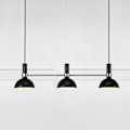 Miniatyrbillede 3 af 3: LARRY bar pendel (3x60W) i sort metal med krom finish