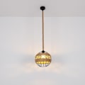 Miniatyrbillede 3 af 4: Pendellampe, hamperov, kugle, sort, H 120 cm, ULLEU