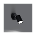 Miniatyrbillede 3 af 4: Væglampe - SOLLUX - LEMMI 1 - Sort Metal - Moderne Design - 1 Pære Nødvendig