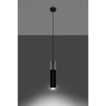 Miniatyrbillede 3 af 6: Ophæng BORGIO 1 Sort Moderne Indendørs Lampe til Værelse Stue GU10