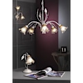 Miniatyrbillede 2 af 2: Bordlampe - ONLI - 4998/L - Glas i kallastil - Hvid sølv gradient Guld - 1 E14 pære Hvid sølv gradient guld