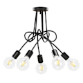 Miniatyrbillede 1 af 2: Plafonnier - Onli - WIRE - Sort - Metal - 5 pærer E27 - Moderne design