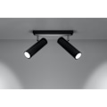 Miniatyrbillede 3 af 6: DIREZIONE 2 LED loftslampe - SOLLUX - Sort - Industriel - Loft - 2 GU10 pærer