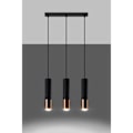 Miniatyrbillede 3 af 6: LOOPEZ Pendel 3L GU10 LED Modern Loft BOHO Design Korridor -Sort/Kobber