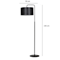Miniatyrbillede 2 af 2: Emibig Trapo Lp1 Hvid, Sort Gulvlampe 1 lys sort med lampeskærm - 571-1