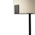 Miniatyrbillede 4 af 4: Bordlampe - Faro - NILA - Rund mat sort skærm - Stål og tekstil - IP20 BLANCO
