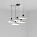 Miniatyrbild 1 av 2: Plafondslampa - FARO - KOMBO - Ljusgrå - E27 - 5 lampor - Stål NEGRO