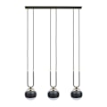 Miniatyrbillede 2 af 6: Emibig GLAM Glam Globe Bar pendel loftslampe sort med transparent og sort glasskærm, 3x E14